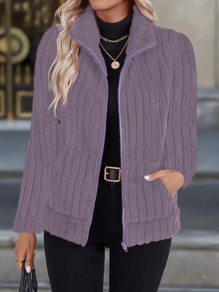 Zoharia - Cepli Şık Uzun Kollu Kışlık Ceket
