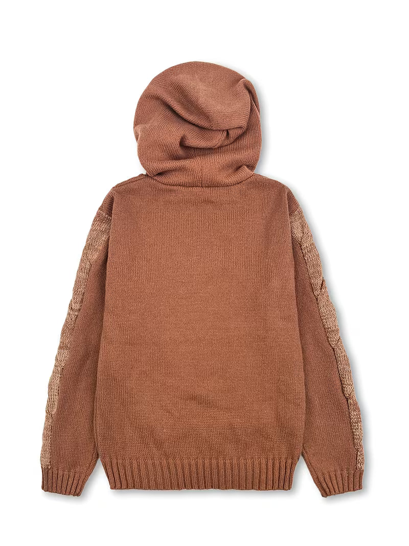 Cypriana - Kapüşonlu Zarif Örgü Kazak