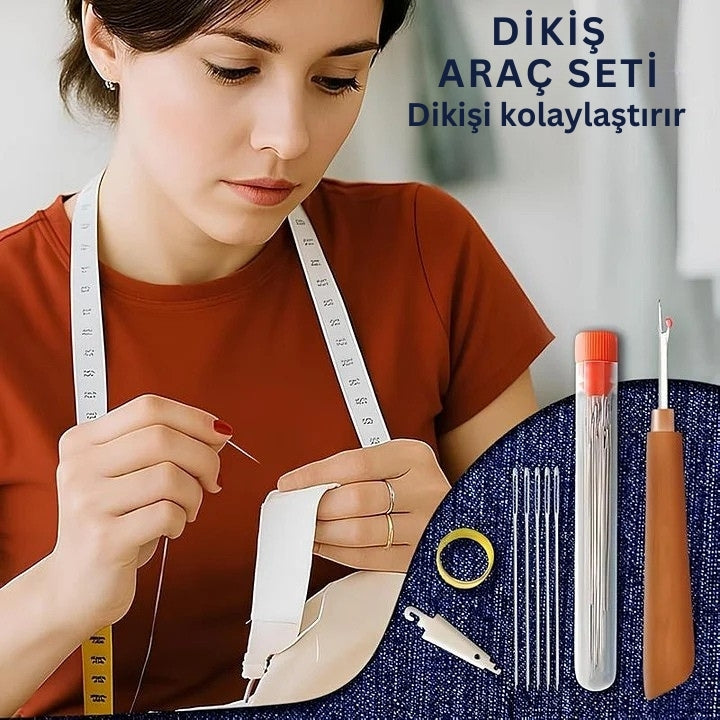 StitchPro - Büyük Gözlü Çelik Dikiş İğneleri Seti
