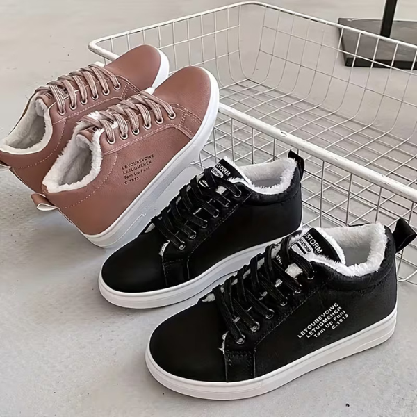 Arlena - Kürk Astarlı Kışlık Bağcıklı Spor Ayakkabı