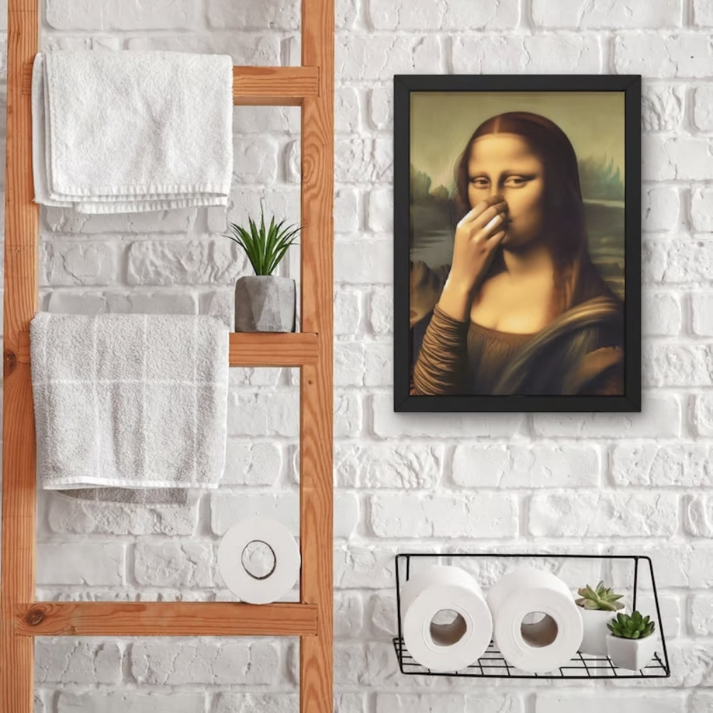 WinkArt - Göz kırpan Mona Lisa Mizahi Poster