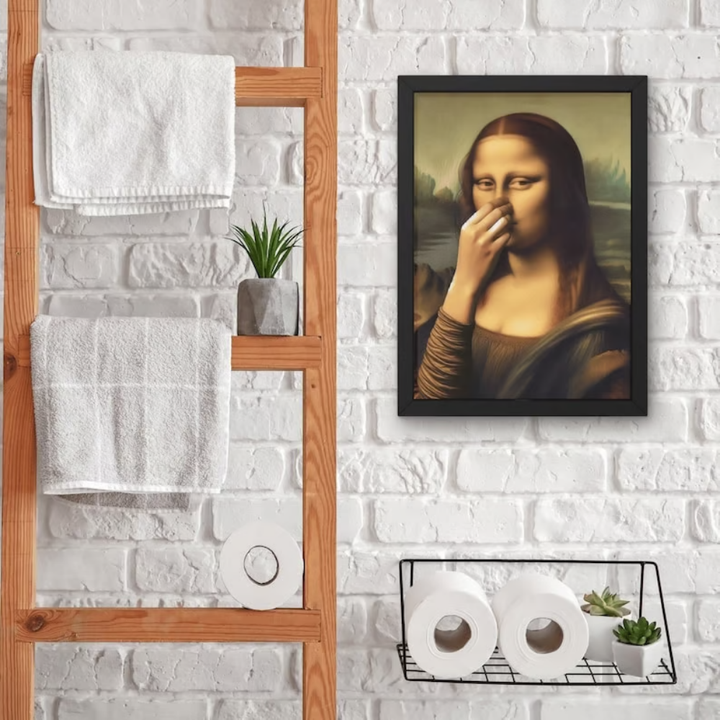 WinkArt - Göz kırpan Mona Lisa Mizahi Poster