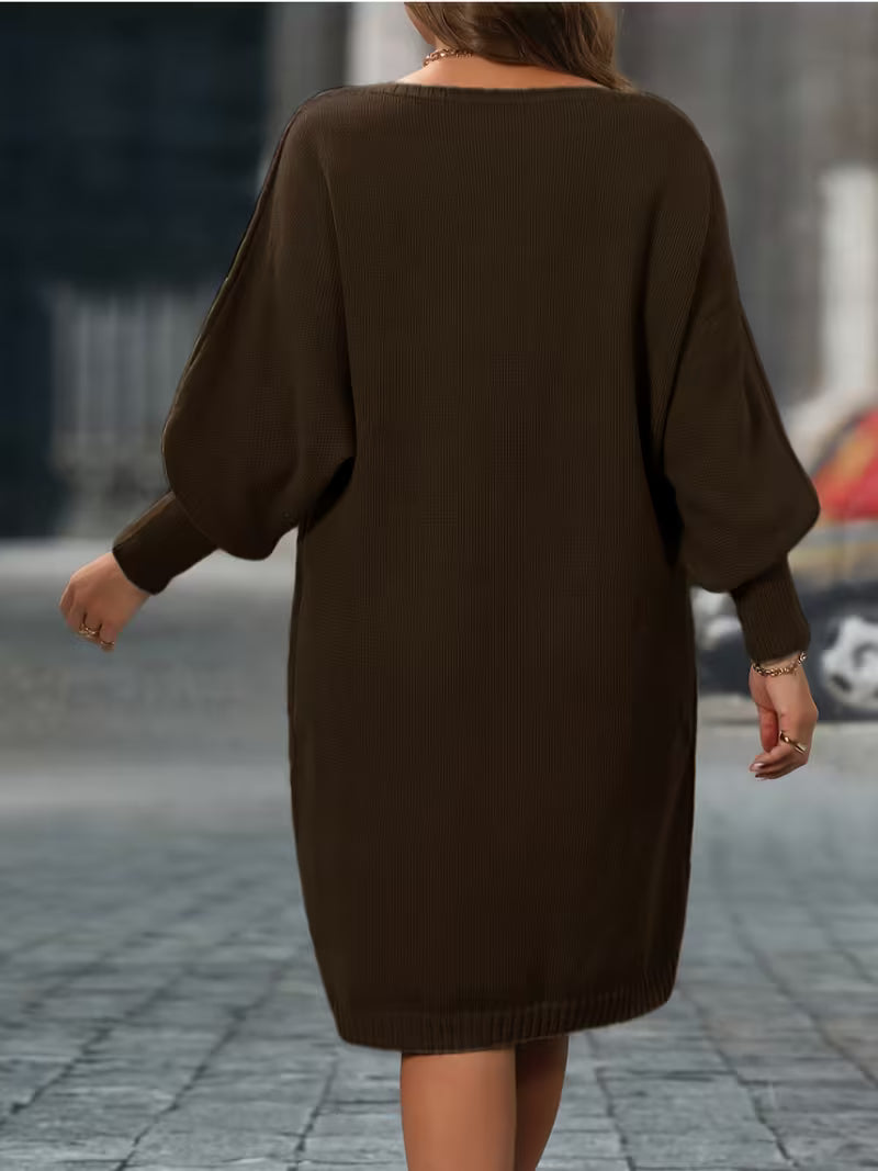 Enkeleida - Rhombus Geometrik Desenli Kışlık Elbise