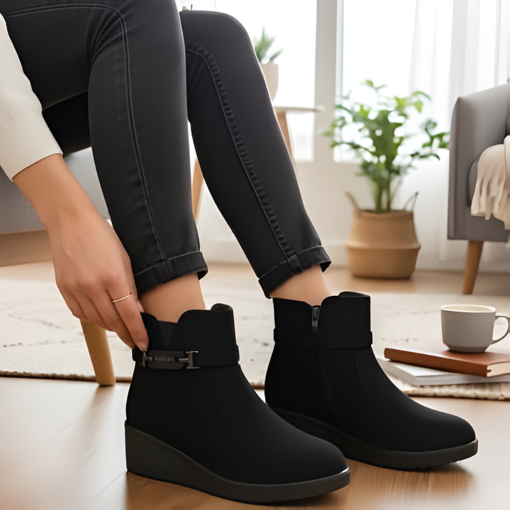 Alwara - Yan Fermuarlı Ayak Bileği Botu