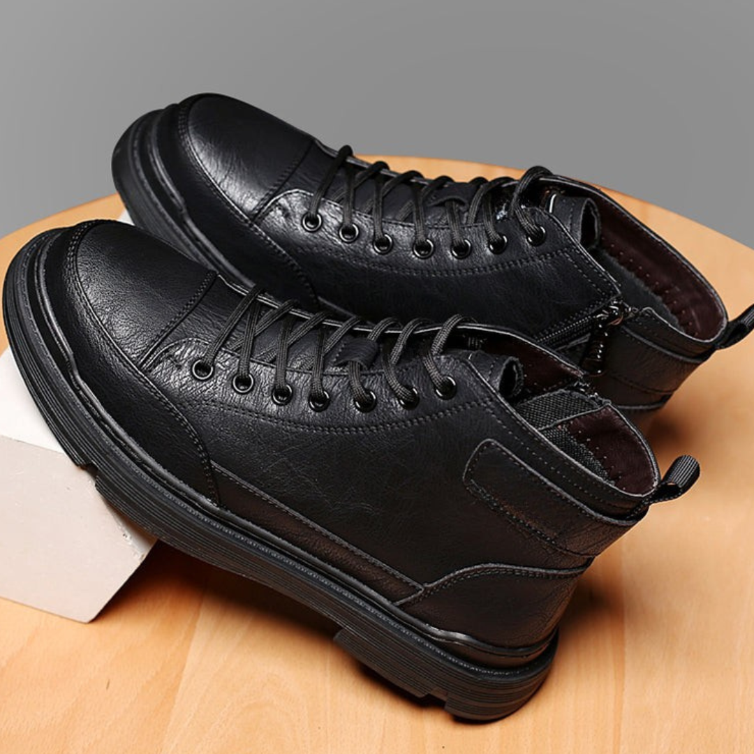 Patterson - Bağcıklı Deri Ayak Bileği Botları