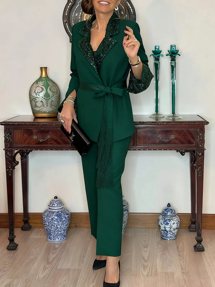 Nitzanit - Zarif Ceket ve Pantolon İki Parça Takım