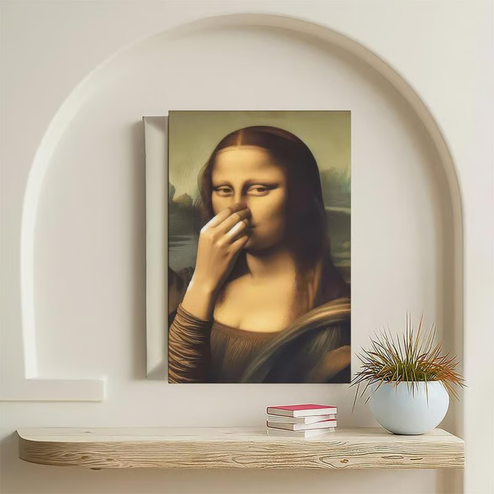 WinkArt - Göz kırpan Mona Lisa Mizahi Poster