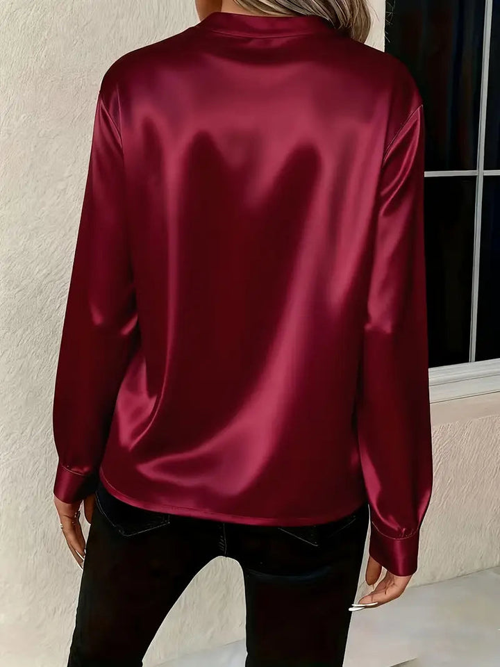 Telma - Zarif Saten Bluz