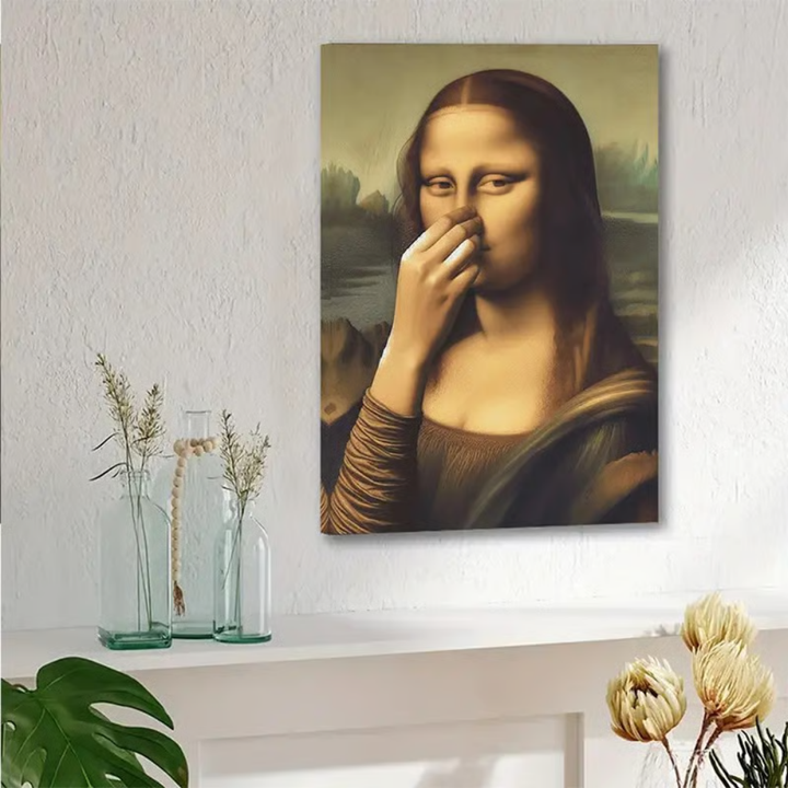WinkArt - Göz kırpan Mona Lisa Mizahi Poster