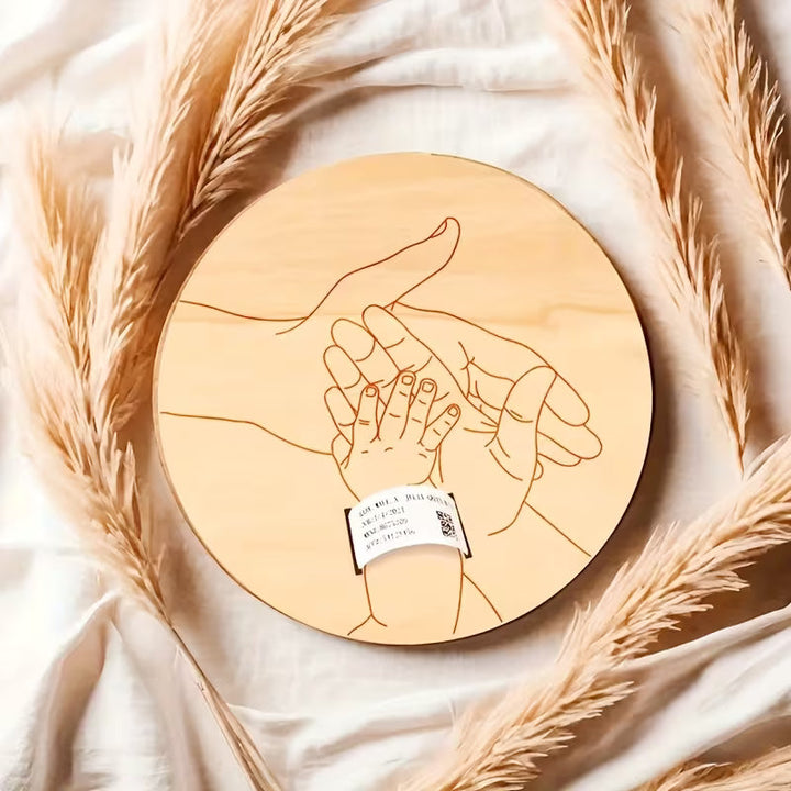 BirthMark - Ahşap Doğum Bileziği Plaketi