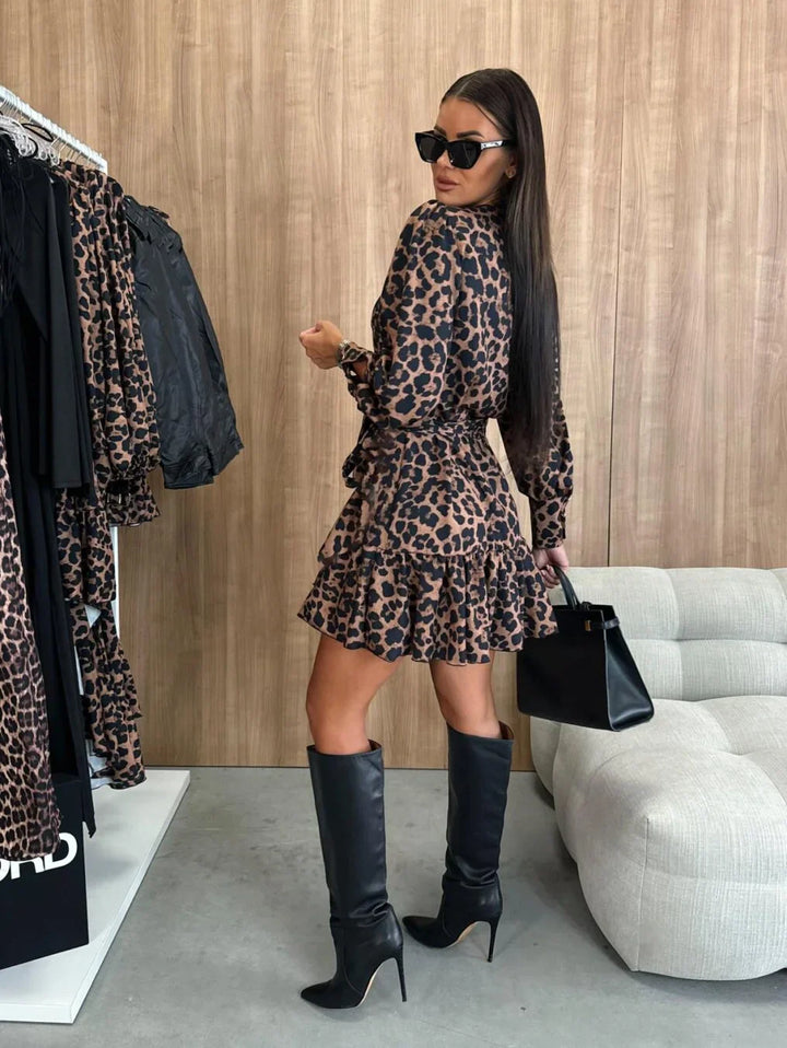 Adinda - Çiçek Desenli Mini Elbise