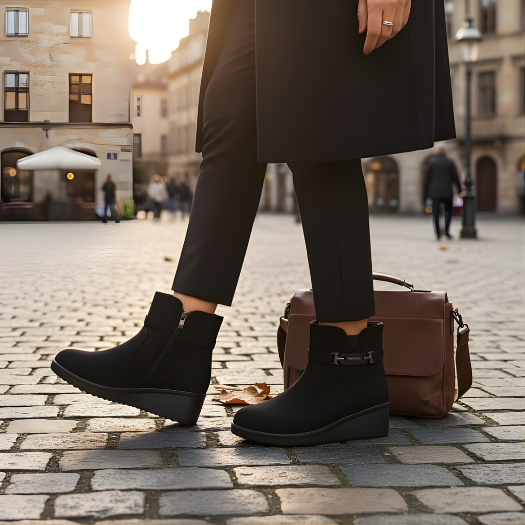 Alwara - Yan Fermuarlı Ayak Bileği Botu