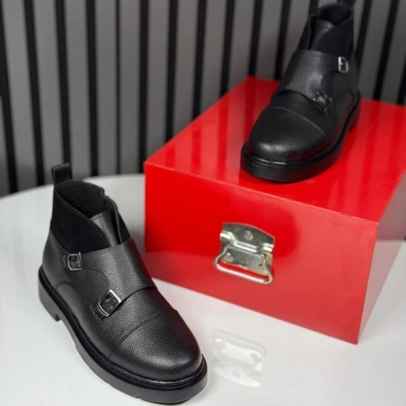 Abner - Keşiş Kayışı Deri Botlar