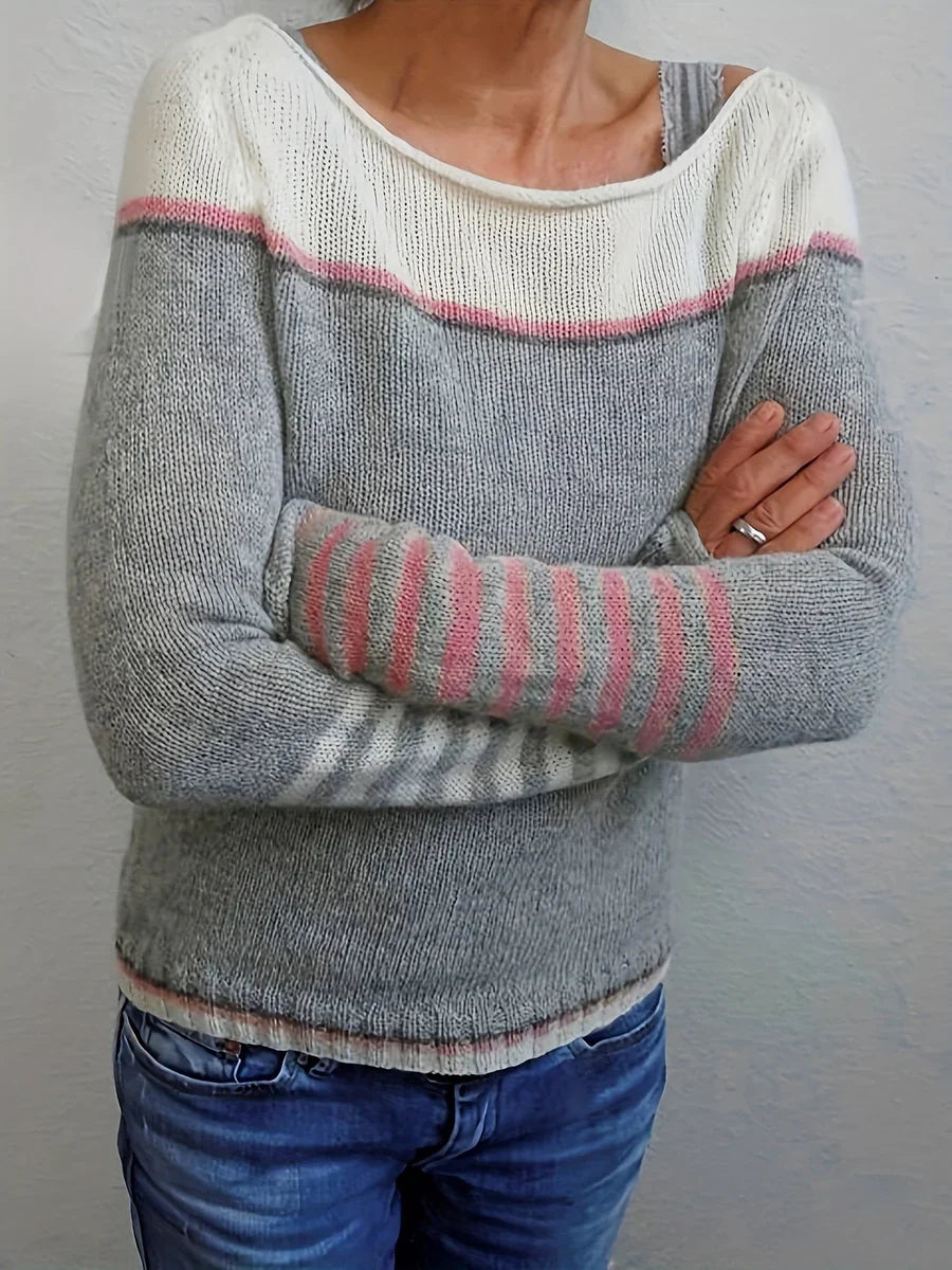 Talithia – Çizgili Örgü Uzun Kollu Kazak