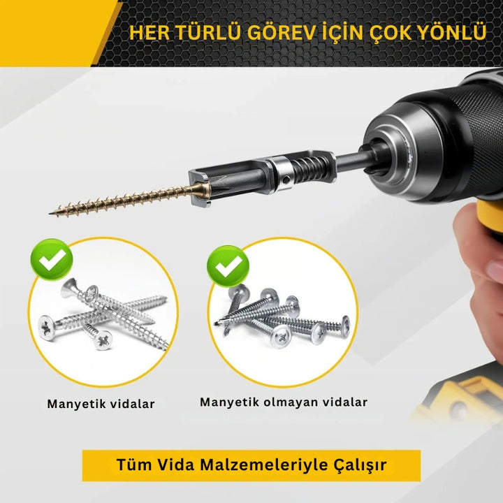 DrillMate - Yaylı Kilitli Vida Tutucu