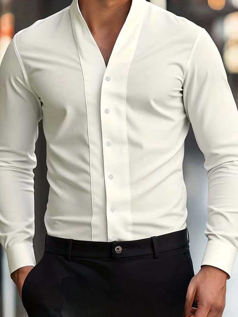 Abnar - Düğmeli Uzun Kollu Gömlek