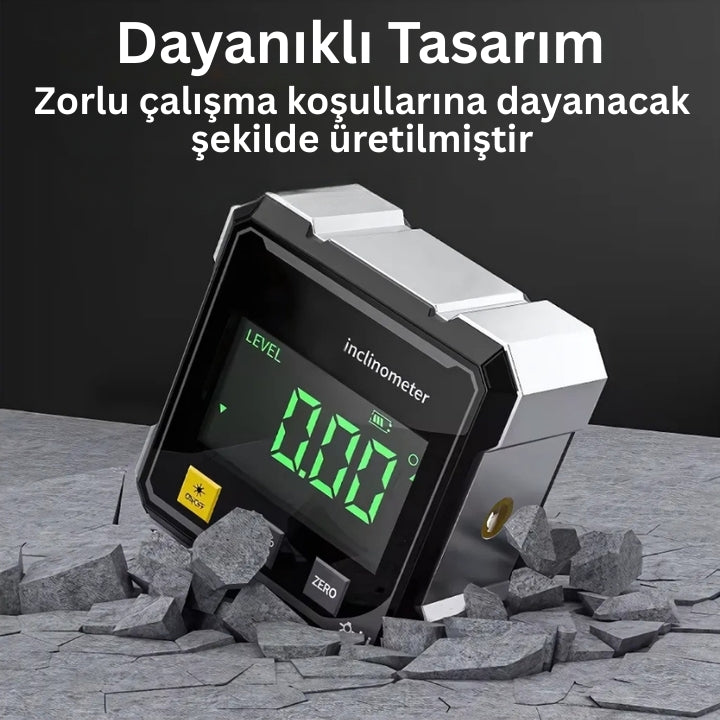 AngleMaster - Dijital Manyetik İpek Lazer Eğim Ölçer