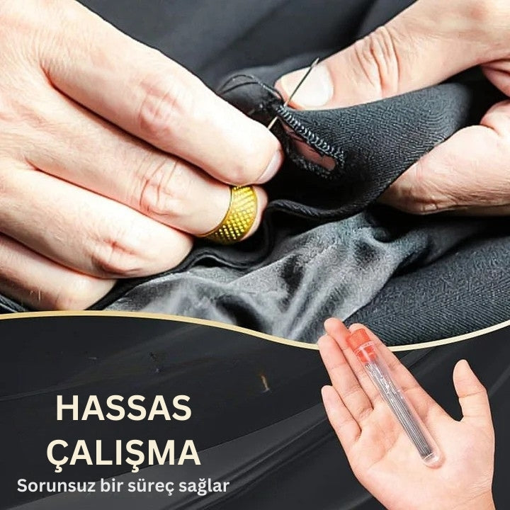 StitchPro - Büyük Gözlü Çelik Dikiş İğneleri Seti