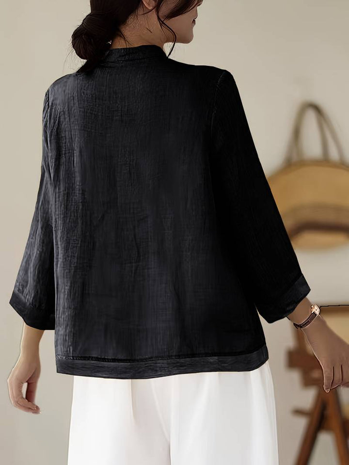 Sigal - Patchwork Tasarımlı Vintage Bol Kesim Gömlek