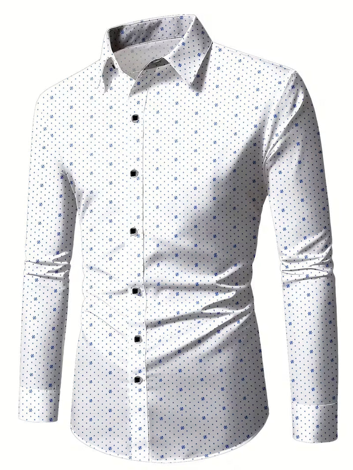 Spyros - Düğmeli Ön Uzun Kollu Gömlek