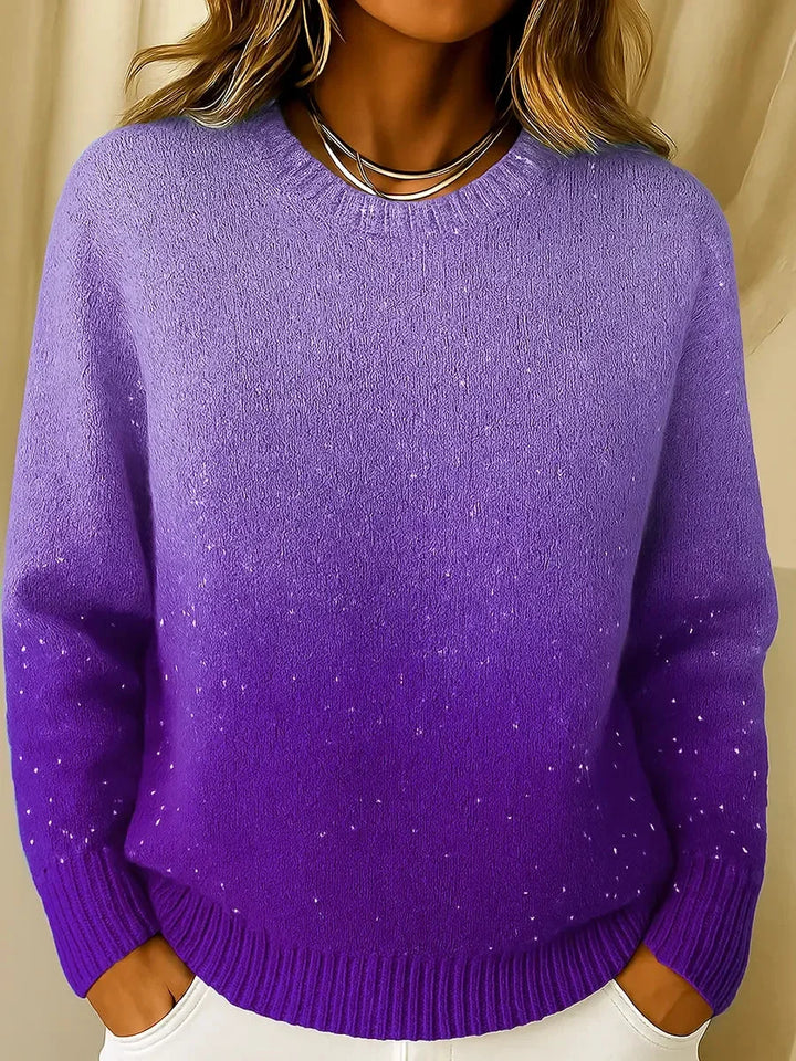 Izabell - Zarif Işıltılı Gradyan Örgü Üst