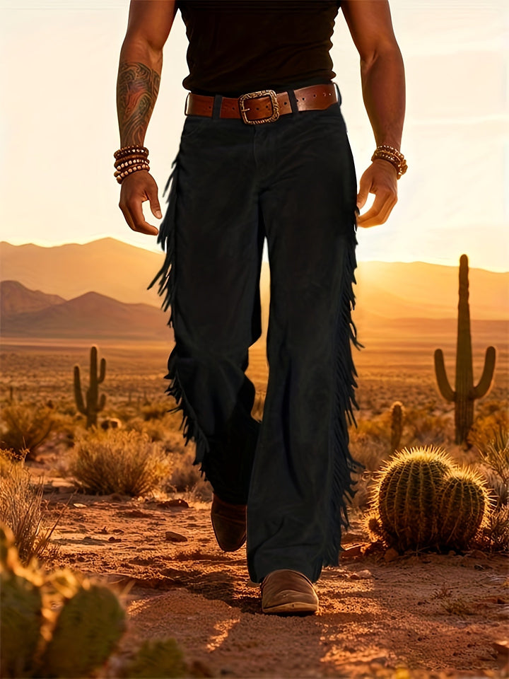 Altan - Günlük Retro Batı Fringe Pantolon