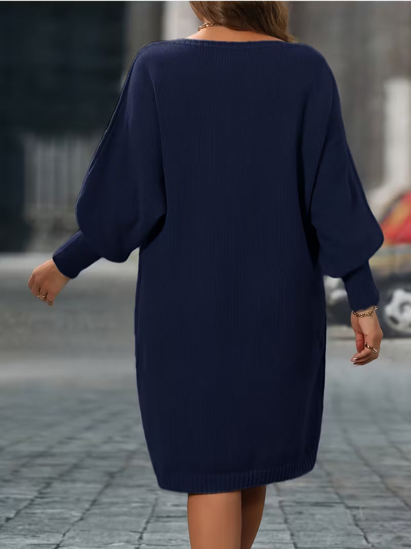 Enkeleida - Rhombus Geometrik Desenli Kışlık Elbise