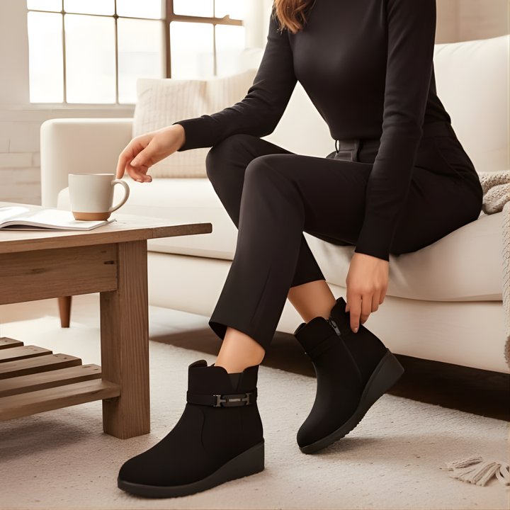 Alwara - Yan Fermuarlı Ayak Bileği Botu