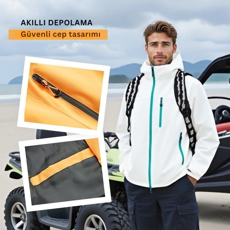 DriftEdge - Su Geçirmez Fermuarlı Yürüyüş Ceketi