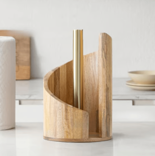 WoodRipple -  Ahşap Tuvalet Kağıdı Tutucu Standı