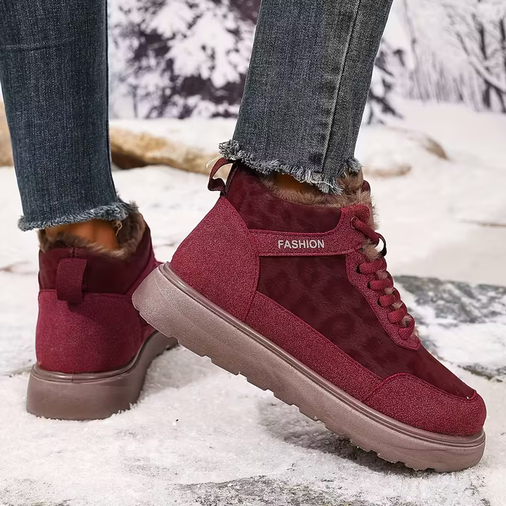 Elizia - Kalın Tabanlı Bağcıklı Ayak Bileği Ayakkabısı