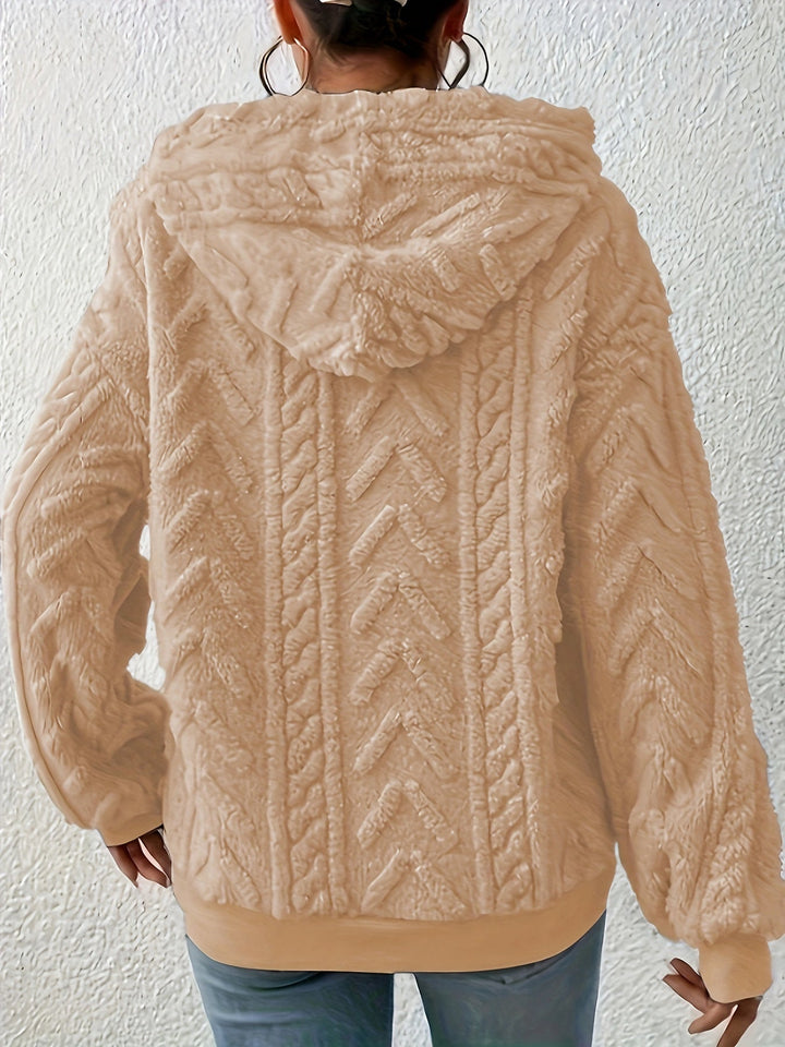 Andrine - Uzun Kollu Kapüşonlu Ceket