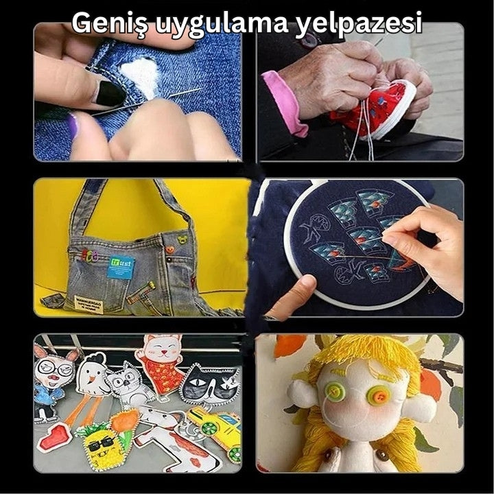 StitchPro - Büyük Gözlü Çelik Dikiş İğneleri Seti