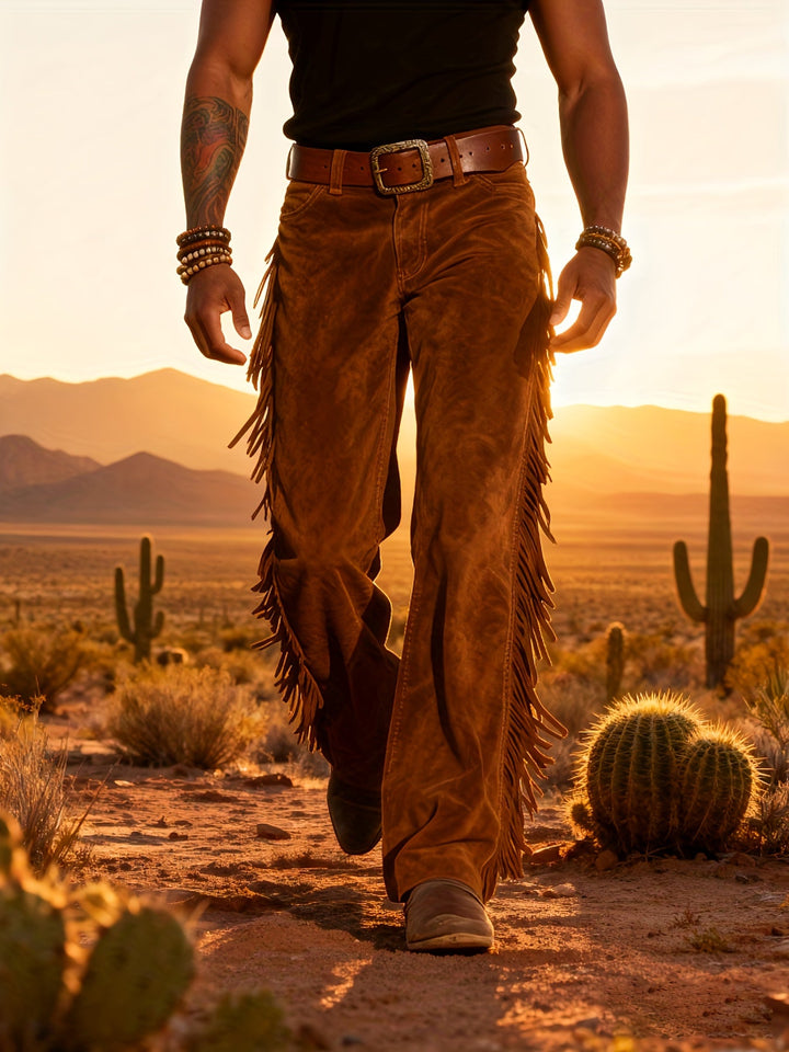 Altan - Günlük Retro Batı Fringe Pantolon