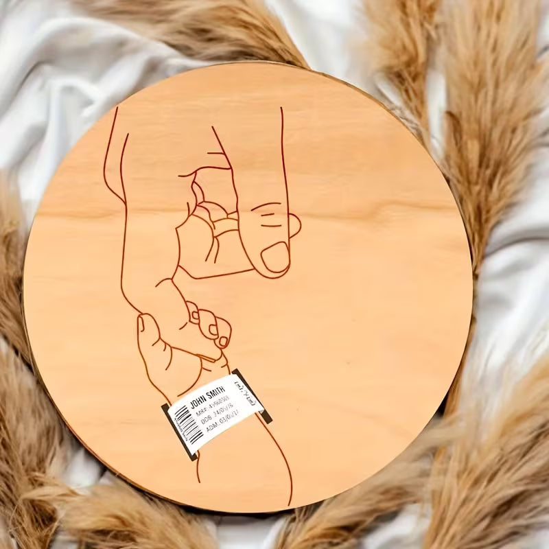 BirthMark - Ahşap Doğum Bileziği Plaketi