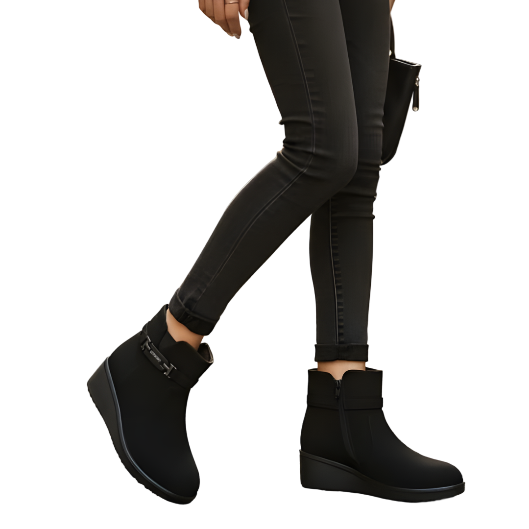 Alwara - Yan Fermuarlı Ayak Bileği Botu