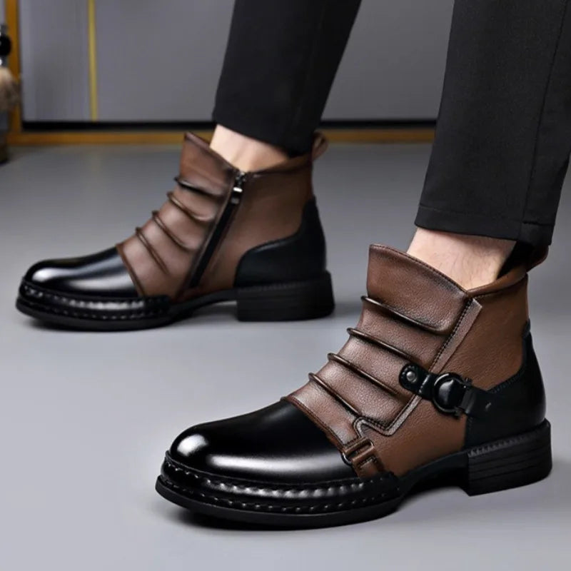 Zamran - Vintage Deri Ayak Bileği Botları