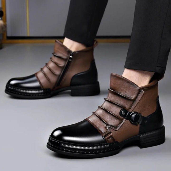 Zamran - Vintage Deri Ayak Bileği Botları