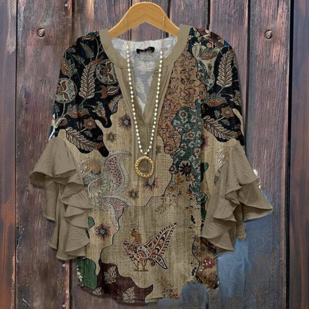 Jaycie - Desenli Zarif Bluz