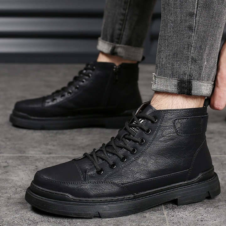 Patterson - Bağcıklı Deri Ayak Bileği Botları