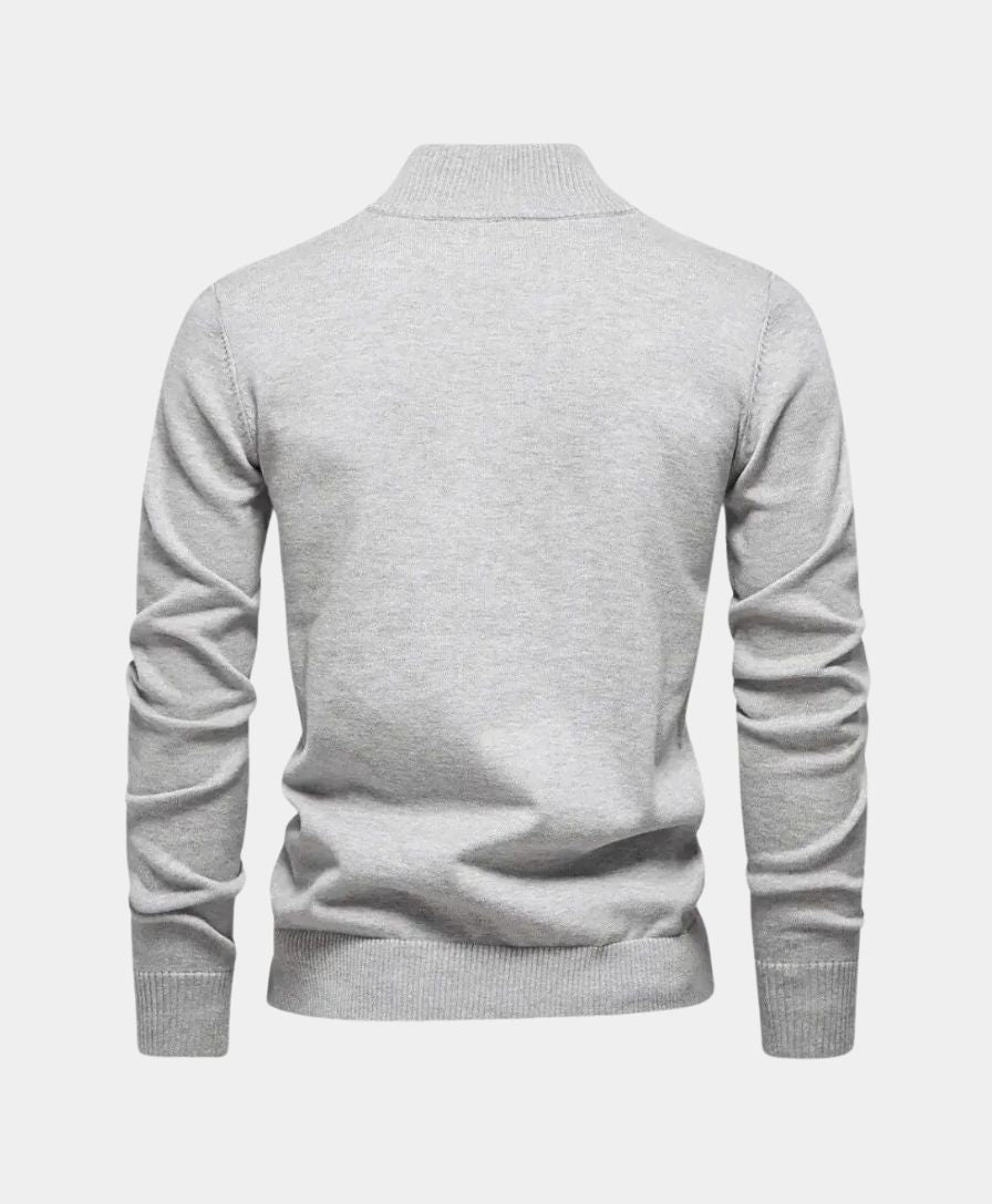 Stoyan - Yarım Fermuarlı Örgü Kazak