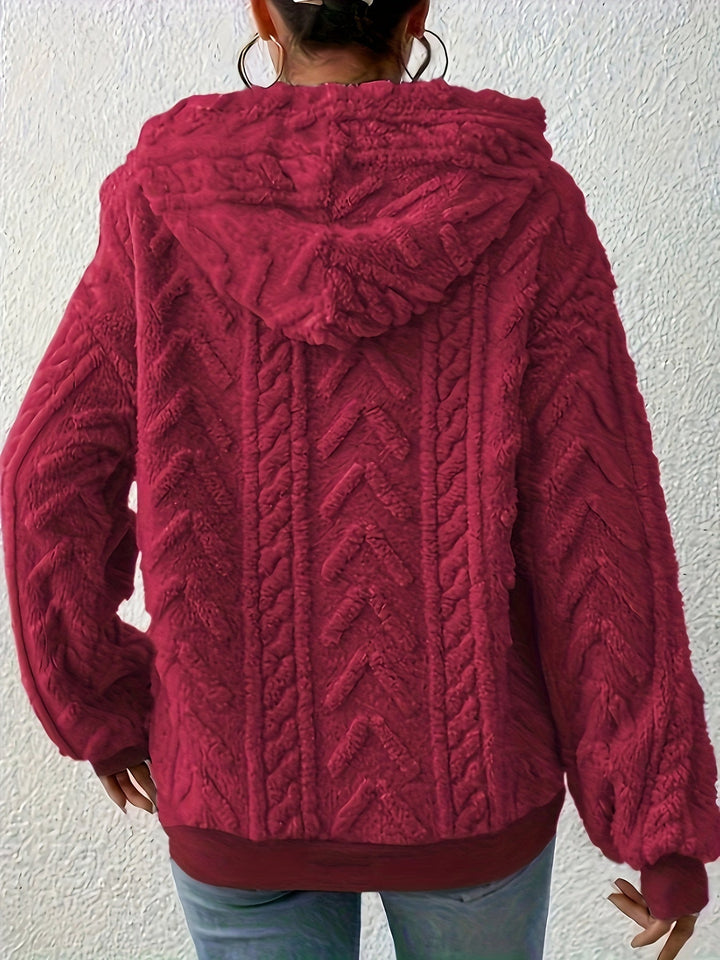 Andrine - Uzun Kollu Kapüşonlu Ceket