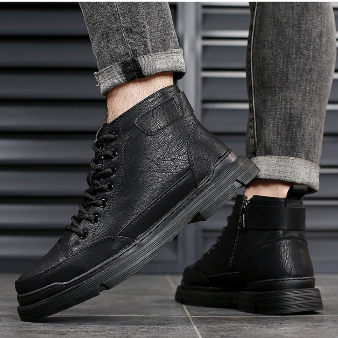 Patterson - Bağcıklı Deri Ayak Bileği Botları