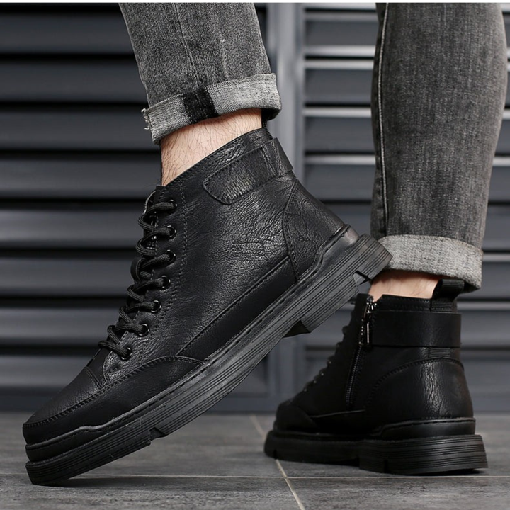 Patterson - Bağcıklı Deri Ayak Bileği Botları