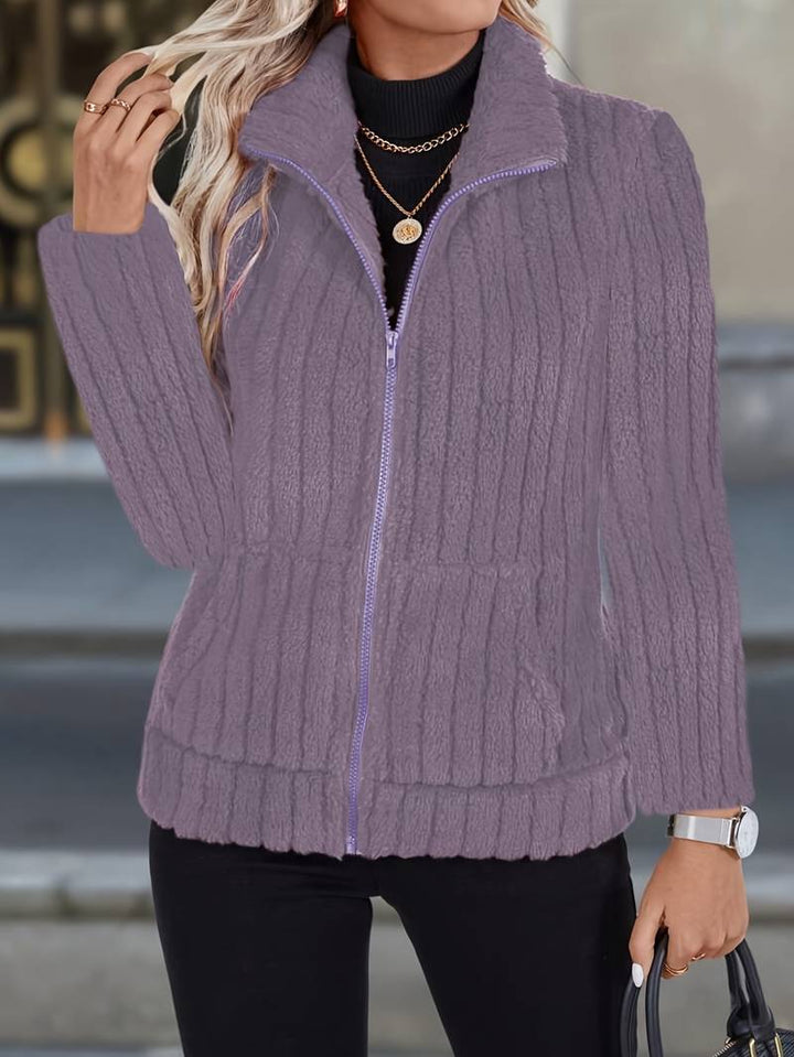 Zoharia - Cepli Şık Uzun Kollu Kışlık Ceket