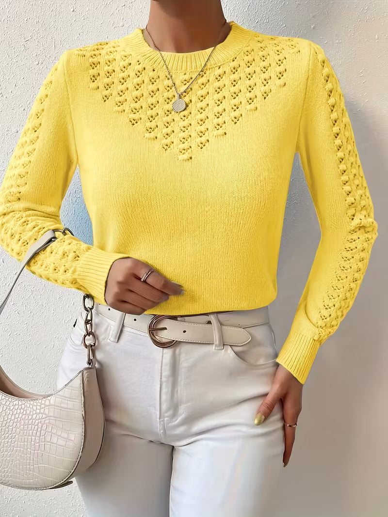 Shannen - Uzun Kollu Örgü Kazak