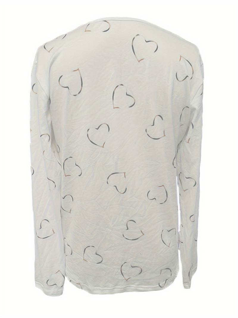 Romisha - Fermuarlı Kalp Desenli Tişört