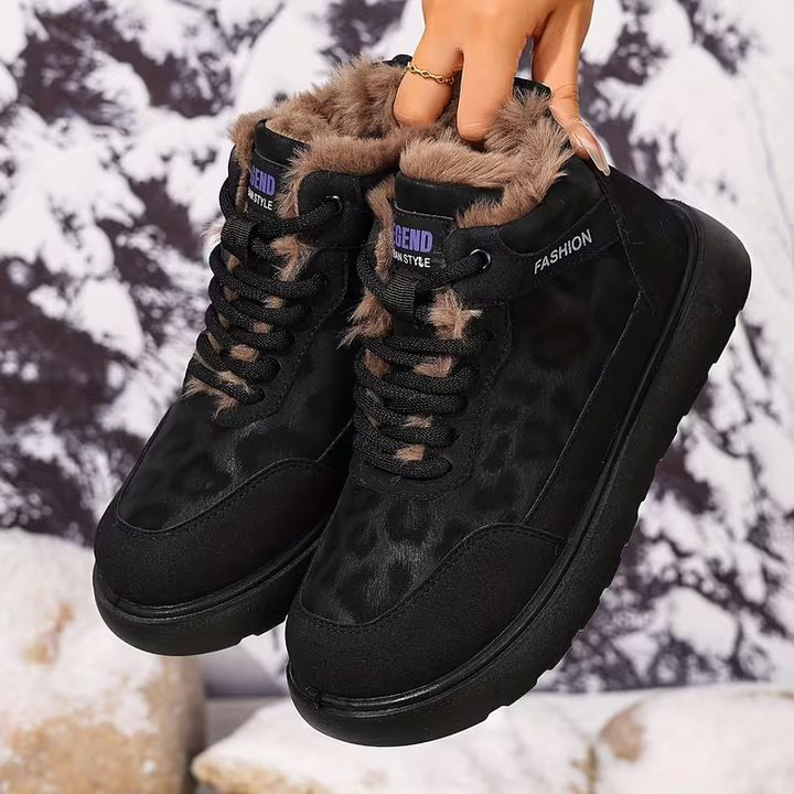 Elizia - Kalın Tabanlı Bağcıklı Ayak Bileği Ayakkabısı