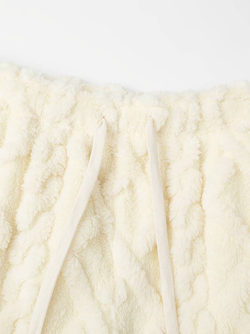 Zecharia - Elastik Bel Geometrik Desenli Pantolon