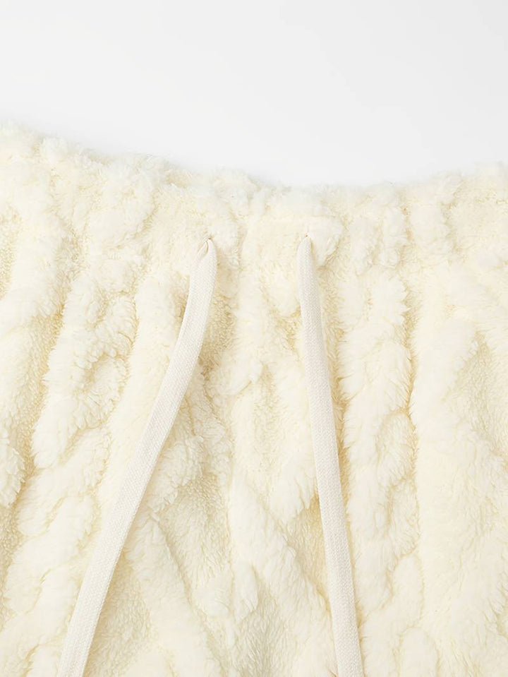 Zecharia - Elastik Bel Geometrik Desenli Pantolon